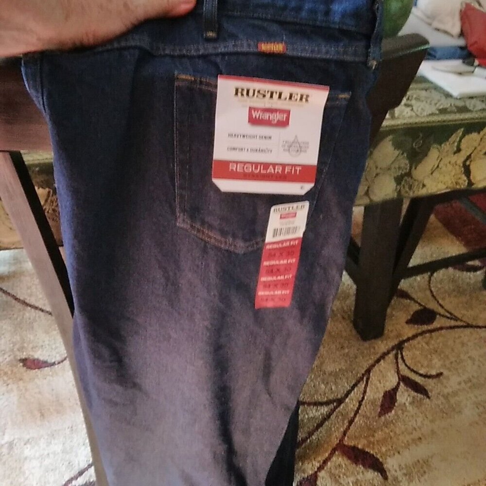 Wrangler Rustler Mens Heavy Weight Jeans 54/30 NWT